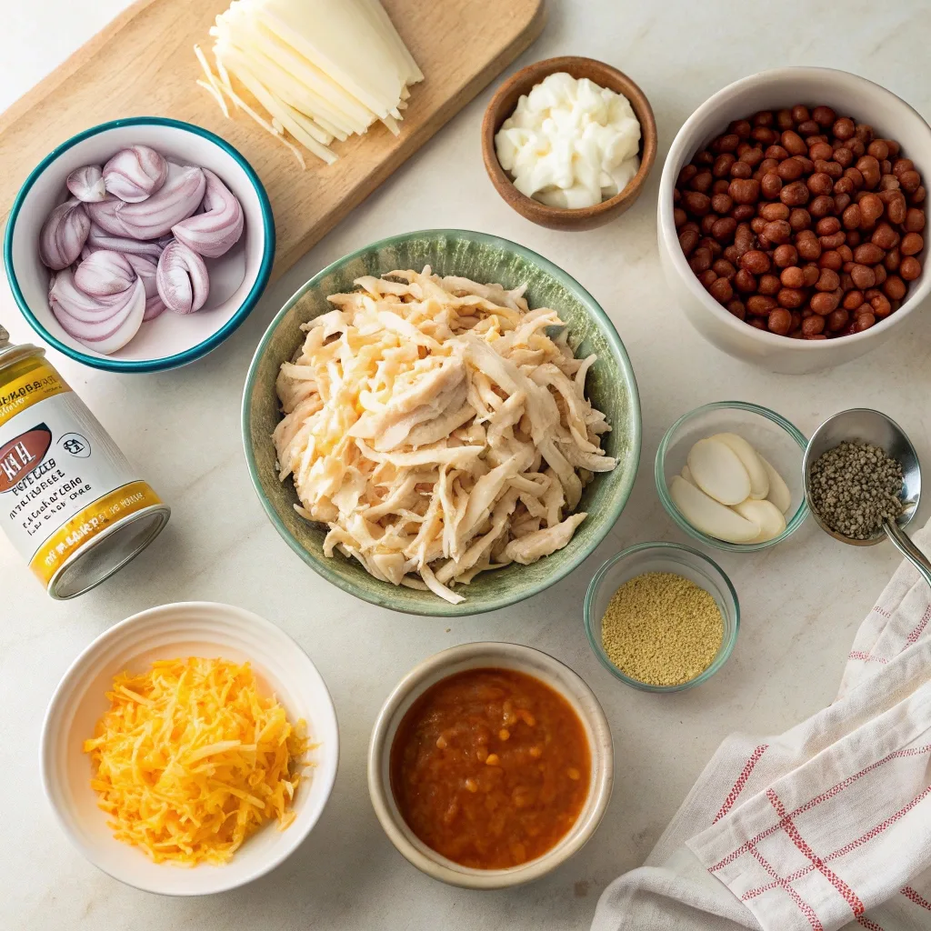 Ingredients for Creamy Cheesy Chicken Chili