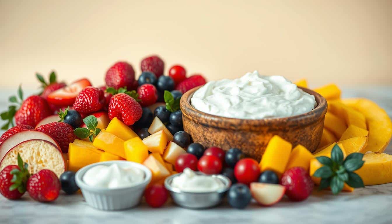 Marshmallow Creme Cream Cheese Fruit Dip