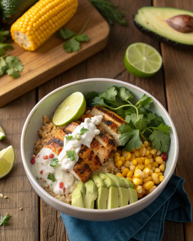 Street Corn Chicken Rice Bowl – 5-Min Flavor Bomb Dinner