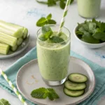 Detoxifying cucumber celery smoothie