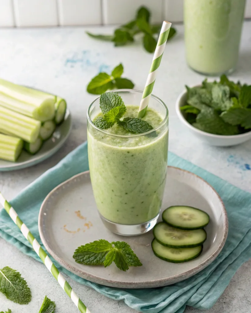  Detoxifying cucumber celery smoothie