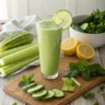 Detoxifying cucumber celery smoothie