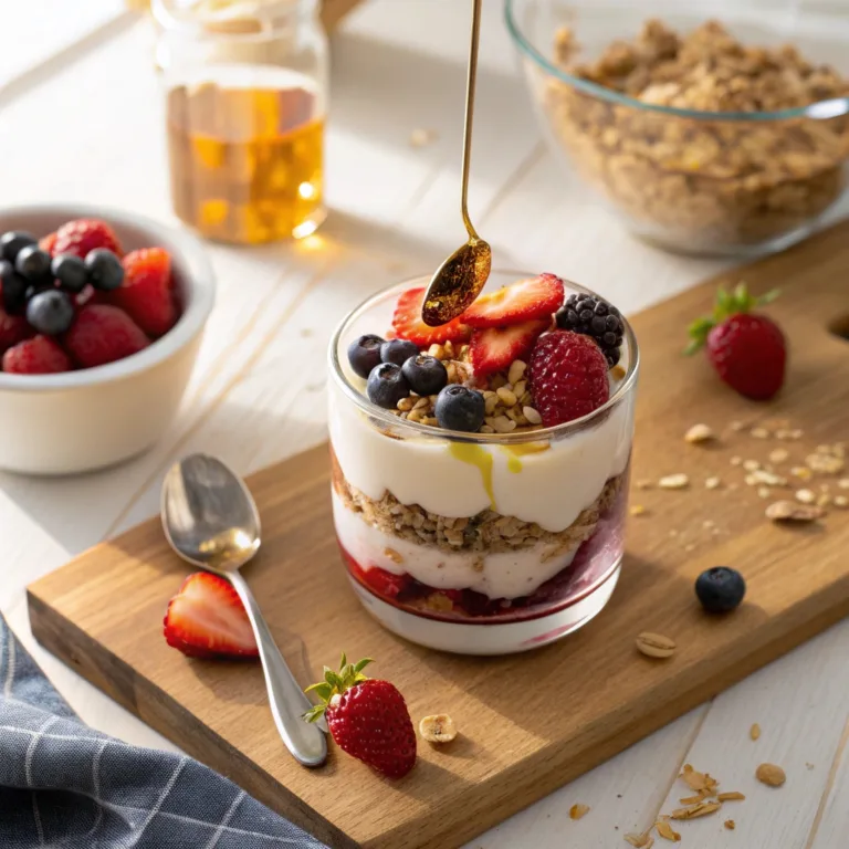 Greek Yogurt Parfait with Honey and Berries