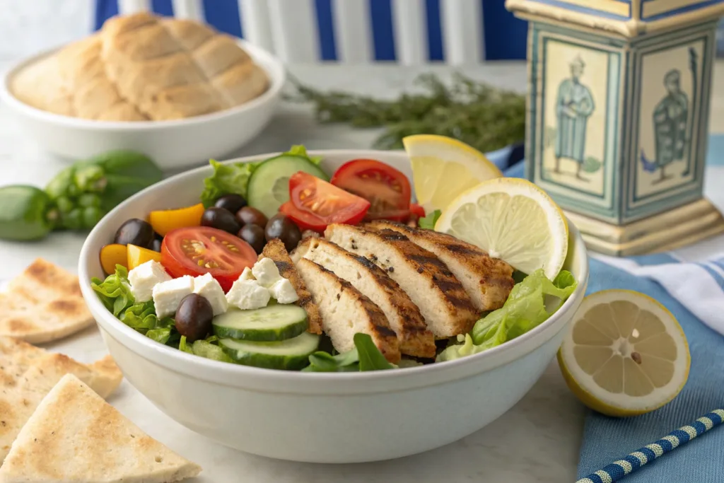 Greek Chicken Salad Bowl