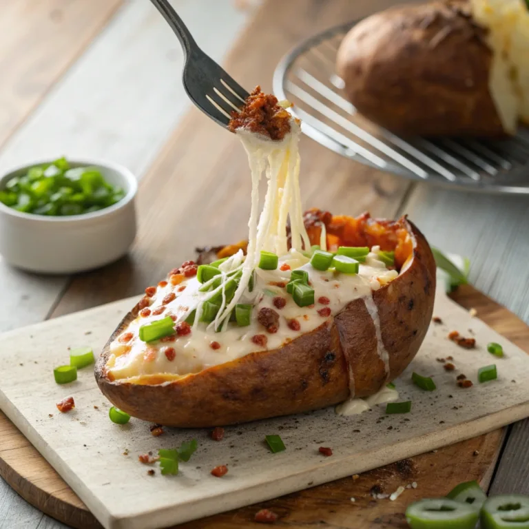 Easy 5-Ingredient Cheese Stuffed Sweet Potato for Weight Watchers