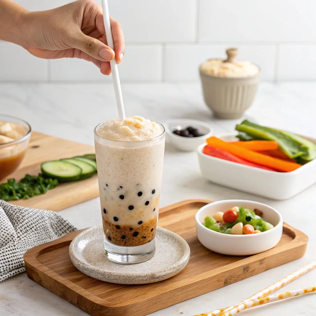 healthy bubble tea recipe serving